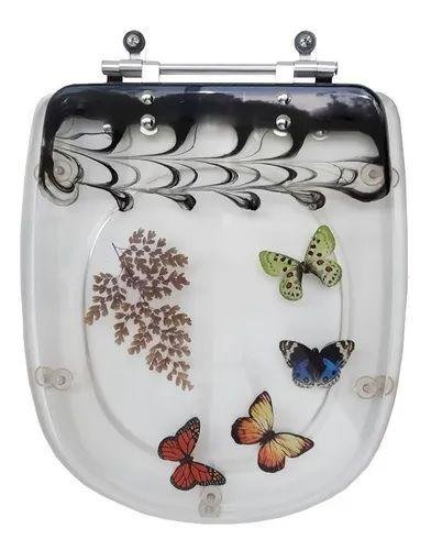 Tampa de Vaso Decorada Cristal e Preto Luna Icasa 6lpf - 1