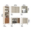 Ver imagem 2 de Cozinha Modulada Completa com 5 Peças e Tampo Sofia Luciane Móveis