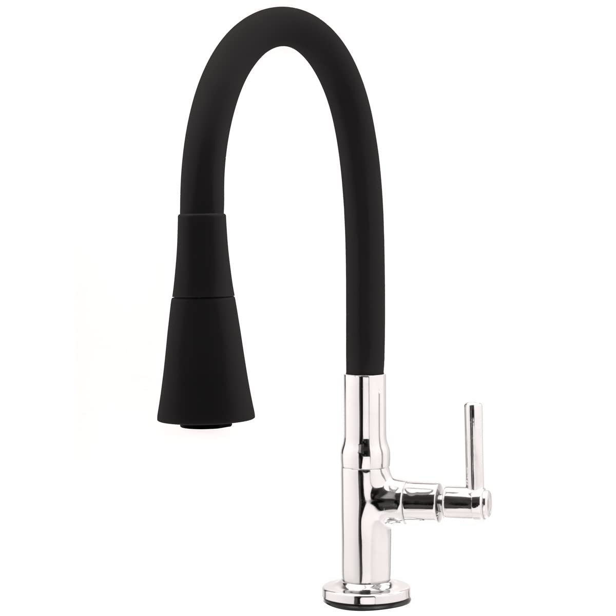 Torneira para Cozinha Bancada Flexível Tubo Preto Conic 2 Jatos Del Metais Premium - 1