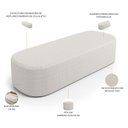 Ver imagem 4 de Kit 02 Puffs Decorativos Orgânico para Living Quarto 160cm Doha W01 Bouclê Cru - Lyam Decor