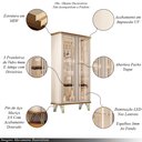 Ver imagem 6 de Conjunto 1 Cristaleira e 1 Buffet Decorativo Évora/benvenuto Off White/cinamomo G26 - Hb Móveis