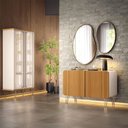 Ver imagem 1 de Conjunto 1 Cristaleira e 1 Buffet Decorativo Évora/benvenuto Off White/cinamomo G26 - Hb Móveis