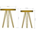 Ver imagem 3 de Conjunto Mesa Lateral Siena Marmorizado BELI HOUSE Prata
