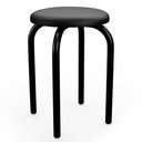 Ver imagem 6 de Mesa de Cozinha Bistrô Porto Branco 90cm com 2 Banquetas Industriais Maviê Preto - Mpozenato