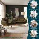Ver imagem 4 de Kit Namoradeira e Poltrona Decorativa para Sala Recepção Manicure Consultório Alice Tecido Suede