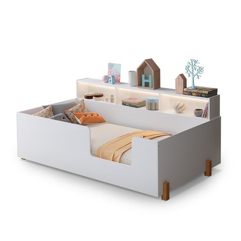 Cama Infantil Doçura Juvenil com Colchão - Branca