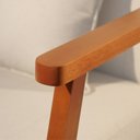 Ver imagem 3 de Poltrona 01 Lugar com Almofada Braço Madeira Milena:linho Prime Cru