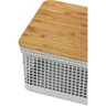 Cesto Organizador Grid com Tampa de Bambu 8l Bege - ou - 3
