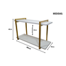 Nicho DUPLO metalon 70X30  BRANCO/DOURADO  METALICO 02 - 2