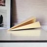 Escultura Decorativa Avião de Papel Dourado em Metal 21x10cm Mart - 4
