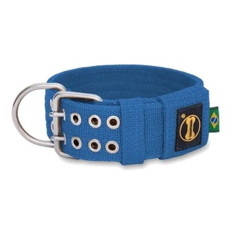 Coleira Cachorro Grande Forte Coleira Amorosso Cor Azul:m