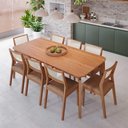 Ver imagem 3 de Mesa de Jantar Ficus 2,10 com 8 Cadeiras Bella Tampo Madeira Estilo Luxo Madeira/cinamomo/kaki