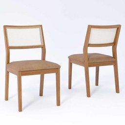 Mesa de Jantar Ficus 2,10 com 8 Cadeiras Bella Tampo Madeira Estilo Luxo Madeira/cinamomo/kaki - 5