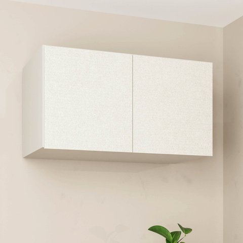 Ponte Modular Solteiro 100% MDF 2 Portas Orion CabeCasa MadeiraOriginals Bege/Aveia/Linho