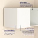 Ver imagem 7 de Ponte Planejada Solteiro 100% MDF 2 Portas Orion CabeCasa MadeiraOriginals Bege/Aveia/Linho