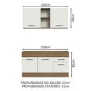 Ver mais imagens de Cozinha Compacta 150002 Com Armário E Balcão Rustic/branco