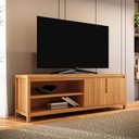 Ver imagem 3 de Rack para Sala de Estar TV 75 pol 180cm 2 Portas Madeira Maciça Dunia F06 Rústico Claro - Lyam Decor