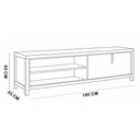 Ver imagem 6 de Rack para Sala de Estar TV 75 pol 180cm 2 Portas Madeira Maciça Dunia F06 Rústico Claro - Lyam Decor