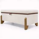 Ver imagem 2 de Puff Recamier Baú Versallies 200 Cm para Sala Quarto Pé de Cama Hall de Entrada Bouclé Premium Luxo