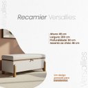 Ver mais imagens de Puff Recamier Baú Versallies 200 Cm para Sala Quarto Pé de Cama Hall de Entrada Bouclé Premium Luxo