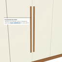Ver imagem 6 de Guarda Roupa Casal 6 Portas 3 Gavetas Bigger Prime Canela/Off White