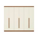 Ver imagem 7 de Guarda Roupa Casal 6 Portas 3 Gavetas Bigger Prime Canela/Off White