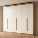 Ver imagem 1 de Guarda Roupa Casal 6 Portas 3 Gavetas Bigger Prime Canela/Off White