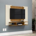 Ver imagem 2 de Painel TV 50" Nicho Quarto Sala Off White Freijó EJ Móveis
