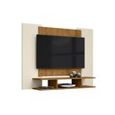 Ver imagem 1 de Painel TV 50" Nicho Quarto Sala Off White Freijó EJ Móveis