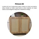 Ver imagem 5 de Conjunto de 2 Estantes 4 Portas com Resistentes Dobradiça de Metal Trama Marrom/Carvalho
