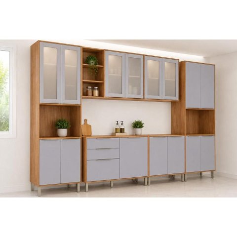 Cozinha Completa 6 Peças Brilhante C573 Cinamomo/Platina MGM