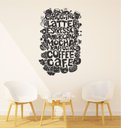 Ver imagem 1 de Adesivo de Parede Cantinho do Café Sticker Preto