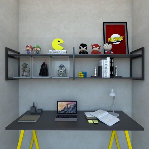 Prateleira estilo Industrial livros suporte industrial prateleira de parede prateleira mdf