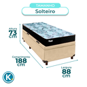 Ver imagem 3 de Cama Box Bau Blindado Solteiro + Colchão Molas Ensacadas Life Gold Paropas