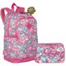 Kit Conjunto Mochila Escolar Feminina Antifurto Notebook Impermeável Juvenil Costas Unicórnio Rosa R - 1