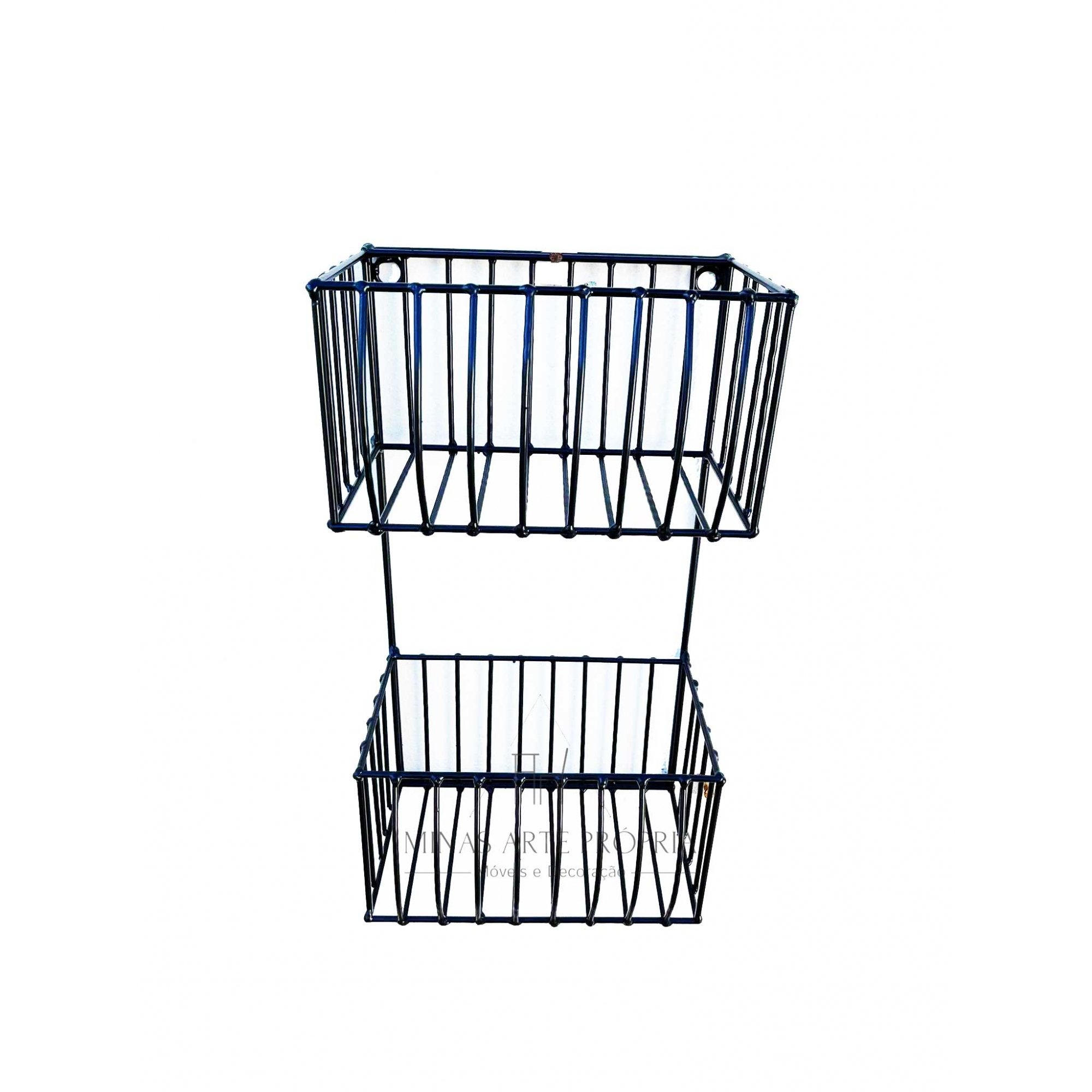Fruteira de parede ou Jardim Vertical Ferro Suporte Parede Artesanal design cozinha jardim decoração - 1