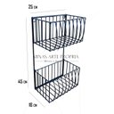 Ver imagem 2 de Fruteira de parede ou Jardim Vertical Ferro Suporte Parede Artesanal design cozinha jardim decoração