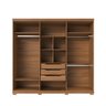 Guarda-roupa Casal 6 Portas 3 Gavetas 100% Mdf Memphis 246 Cm - Canella - 6