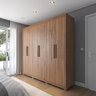 Guarda-roupa Casal 6 Portas 3 Gavetas 100% Mdf Memphis 246 Cm - Canella - 2