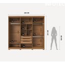 Ver imagem 7 de Guarda-Roupa Casal 6 Portas 3 Gavetas 100% MDF Memphis 246 cm - Canella