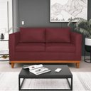 Ver imagem 2 de Kit Sofá 3 Lugares e 2 Poltronas Europa 180 cm Estilo Conforto e Elegância Suede Bordô - ADJ Decor