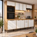 Ver imagem 1 de Cozinha Completa Modulada 5 Peças com Torre Quente para 2 Fornos e Espaço para Cooktop Madalena