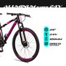 Bicicleta Aluminum Aro 29 Quadro 17 Alumínio 24 Marchas Freio Disco Mecânico Preto Rosa - Raider - 4