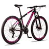Bicicleta Aluminum Aro 29 Quadro 17 Alumínio 24 Marchas Freio Disco Mecânico Preto Rosa - Raider - 6