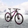 Bicicleta Aluminum Aro 29 Quadro 17 Alumínio 24 Marchas Freio Disco Mecânico Preto Rosa - Raider - 3