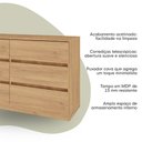 Ver imagem 6 de Quarto de Bebê Berço Americano 3 em 1 com Colchão e Cômoda Multimóveis MP4871 Madeirado/Branco