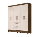 Ver imagem 1 de Guarda Roupa 6 Portas New Avaí Castanho Wood Baunilha 896391 Moval