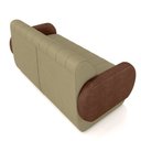 Ver imagem 7 de Sofá Decorativo Living Sala de Estar Bornéu 148cm pés de Madeira PU/Veludo Marrom/Castor G33 - Gran