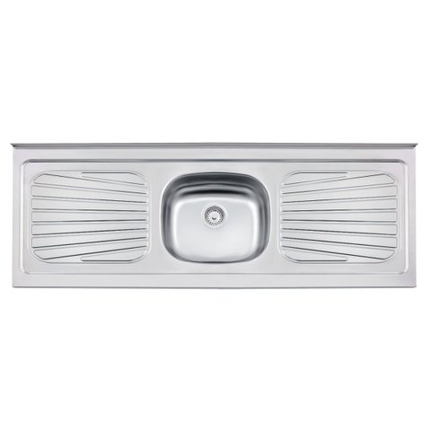Pia de Apoio Cozinha Tramontina 150x52 Cm New Raggi 40 Aço Inox