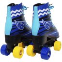 Ver imagem 4 de Patins Clássico Tradicional Quad 4 Rodas Roller de Rua Masculino Azul Tamanho 28 Importway BW-020-